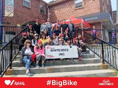 Whitehots Big Bike Team with Donation Cheque (2019)