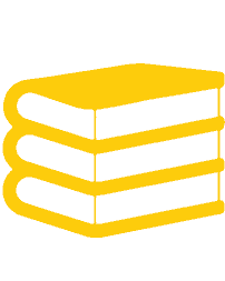 Stack of books yellow icon